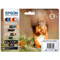 ORIGINAL Epson Multipack nero / ciano / magenta / giallo / Rosso / Grigio C13T379D4010 378XL+478XL ~4020 Seiten