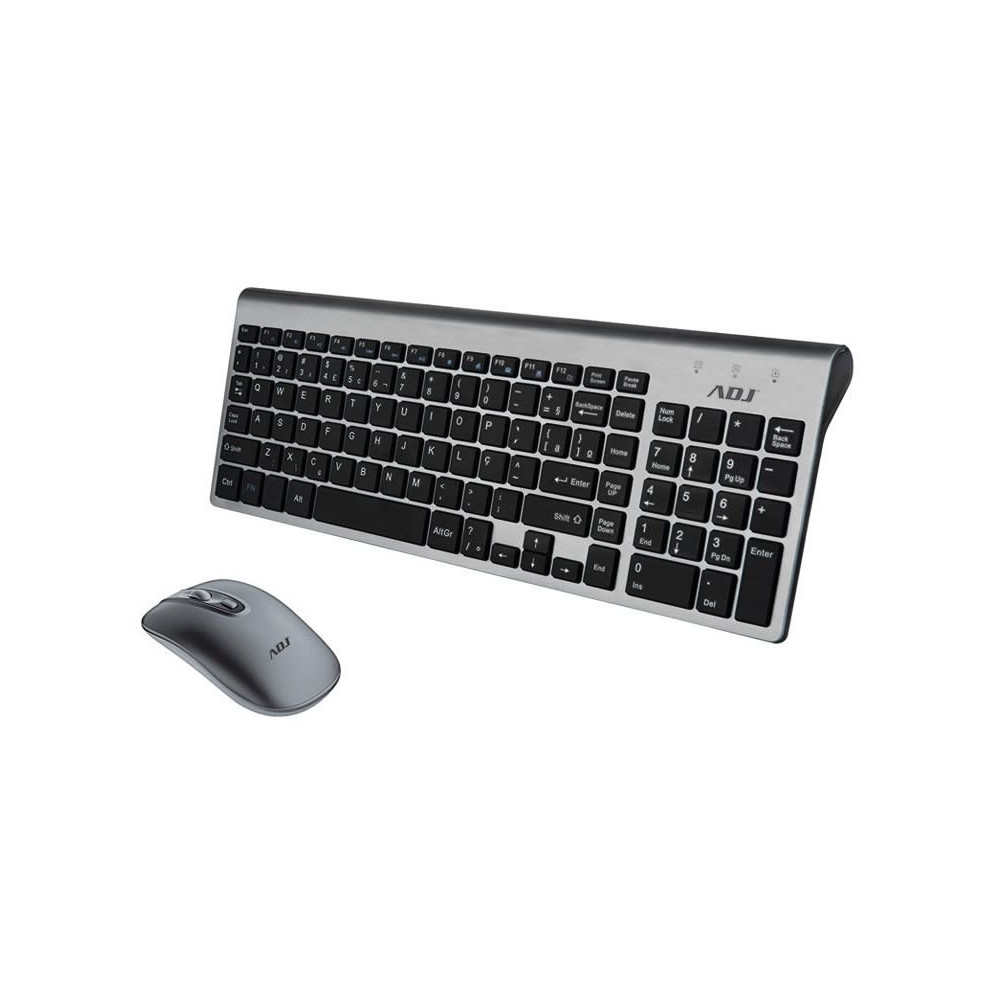 TASTIERA/MOUSE KIT WIFI PLATINUM GY 1000DPI 112TASTI MULTIPLUG&PLAY ADJ
