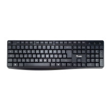 TASTIERA USB 105 TASTI BK CAVO 1,35MT