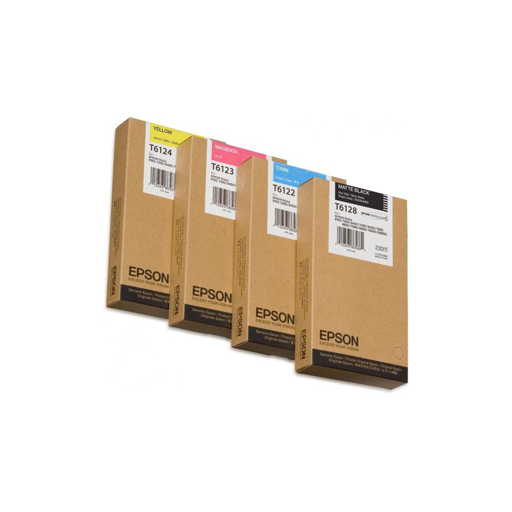 ORIGINAL Epson Cartuccia d'inchiostro ciano C13T612200 T6122 220ml