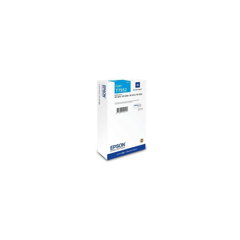 ORIGINAL Epson Cartuccia d'inchiostro ciano C13T75524N T7552 XL ~4000 Seiten 39ml