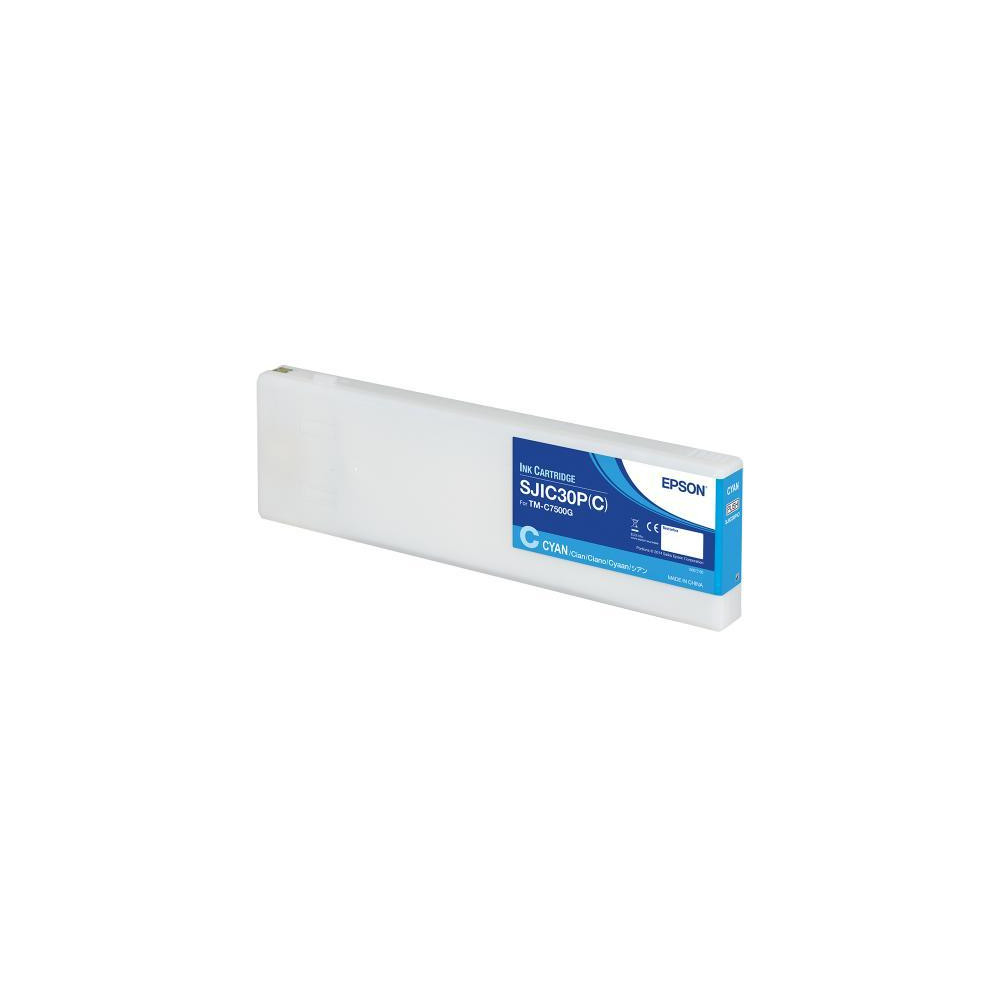 ORIGINAL Epson Cartuccia d'inchiostro ciano C33S020640 SJIC30P-C 294,3ml SJIC30P(C): Ink cartridge for ColorWorks C7500G (Cyan)