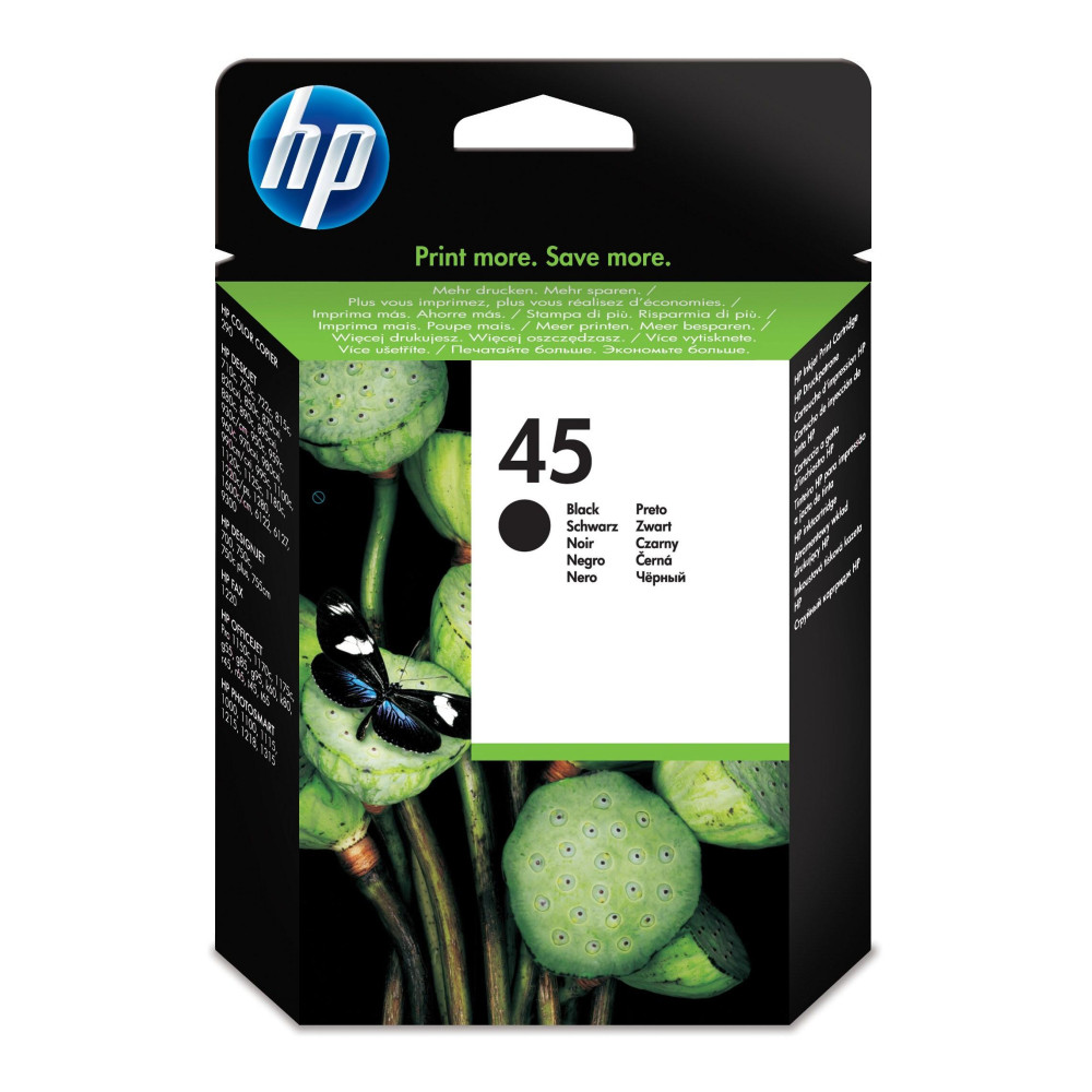 ORIGINAL HP Cartuccia d'inchiostro nero 51645AE 45 ~930 Seiten 42ml