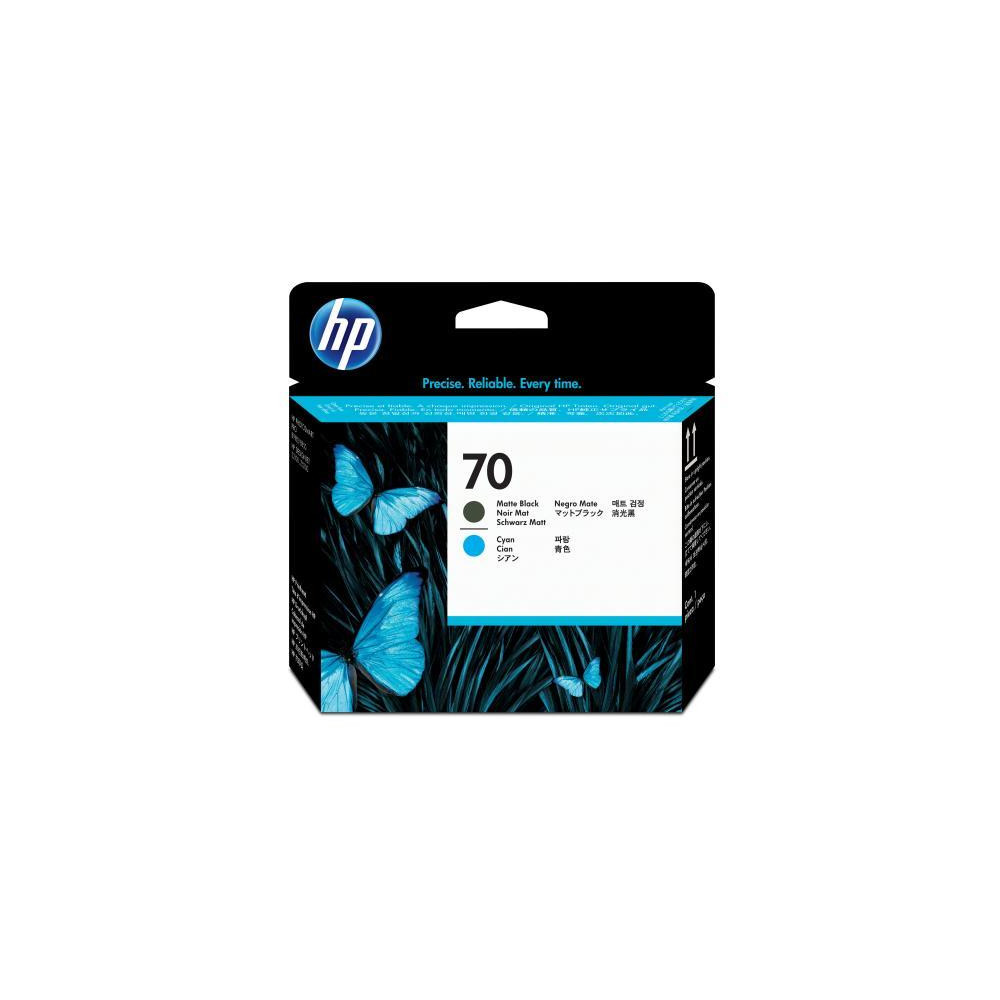 ORIGINAL HP Testina per stampa ciano / Nero (opaco) C9404A 70