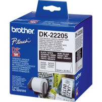 Brother DK-22205 nastro per etichettatrice Nero su bianco, Nastro di scrittura