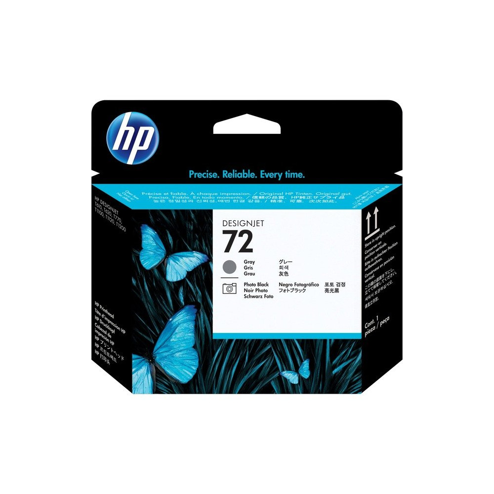 HP Testina di stampa grigio e nero fotografico 72