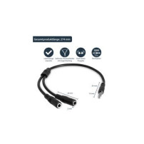 StarTech.com Cavo splitter stereo slim - Maschio 3,5 mm a 2 femmina 3,5 mm - 3.5mm - Maschio - 2x3.5mm - Femmina - 0,2 m - Nero