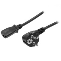 StarTech.com 2 m cavo elettrico per computer, 18AWG, EU Schuko a C13, 10A 250V, Nero, cavo di sostituzione rete AC, cavo elettri
