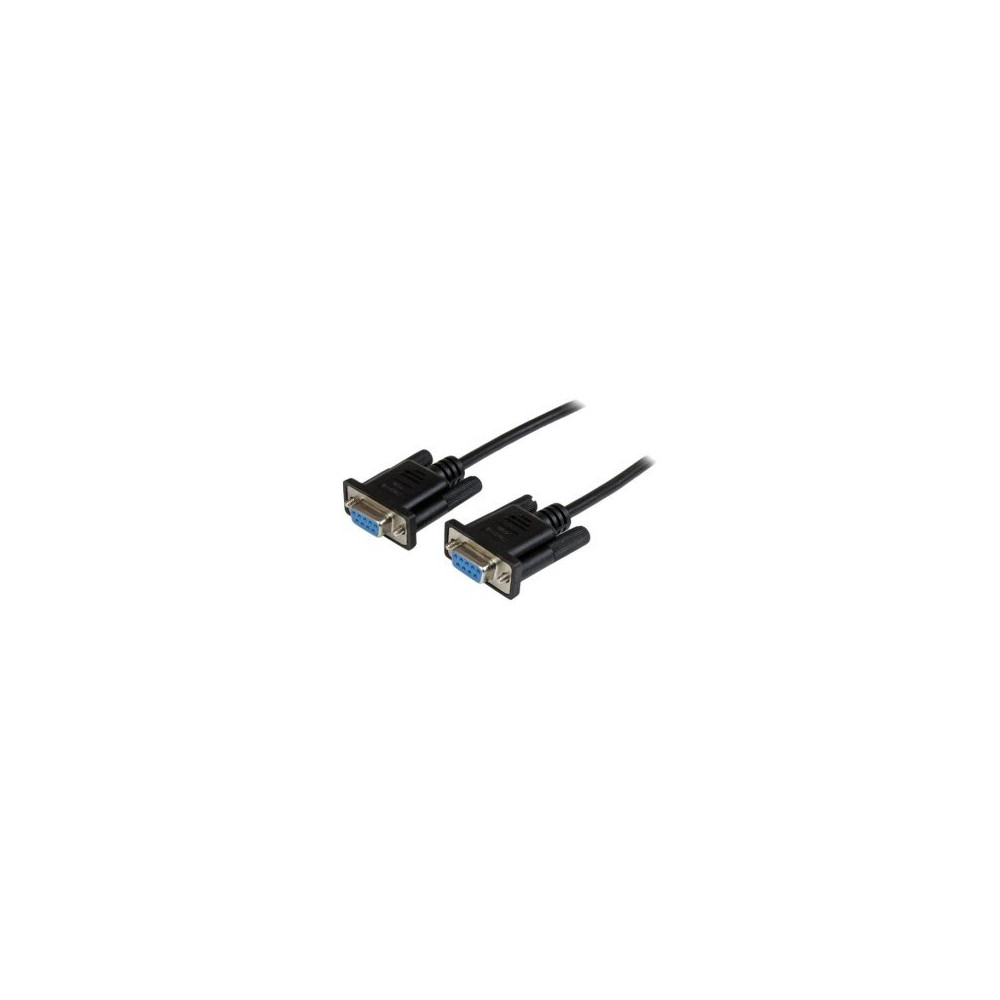 StarTech.com Cavo Seriale RS232 / DB9 Null Modem da 2m - nero Femmina/Femmina - Nero - 2 m - DB-9 - DB-9 - Femmina - Femmina