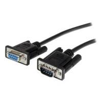 StarTech.com Cavo seriale diretto RS232 DB9 nero 2m - M/F - Nero - 2 m - DB-9 - DB-9 - Maschio - Femmina