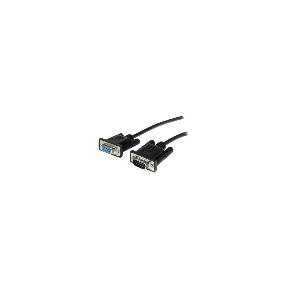 StarTech.com Cavo seriale diretto RS232 DB9 nero 2m - M/F - Nero - 2 m - DB-9 - DB-9 - Maschio - Femmina