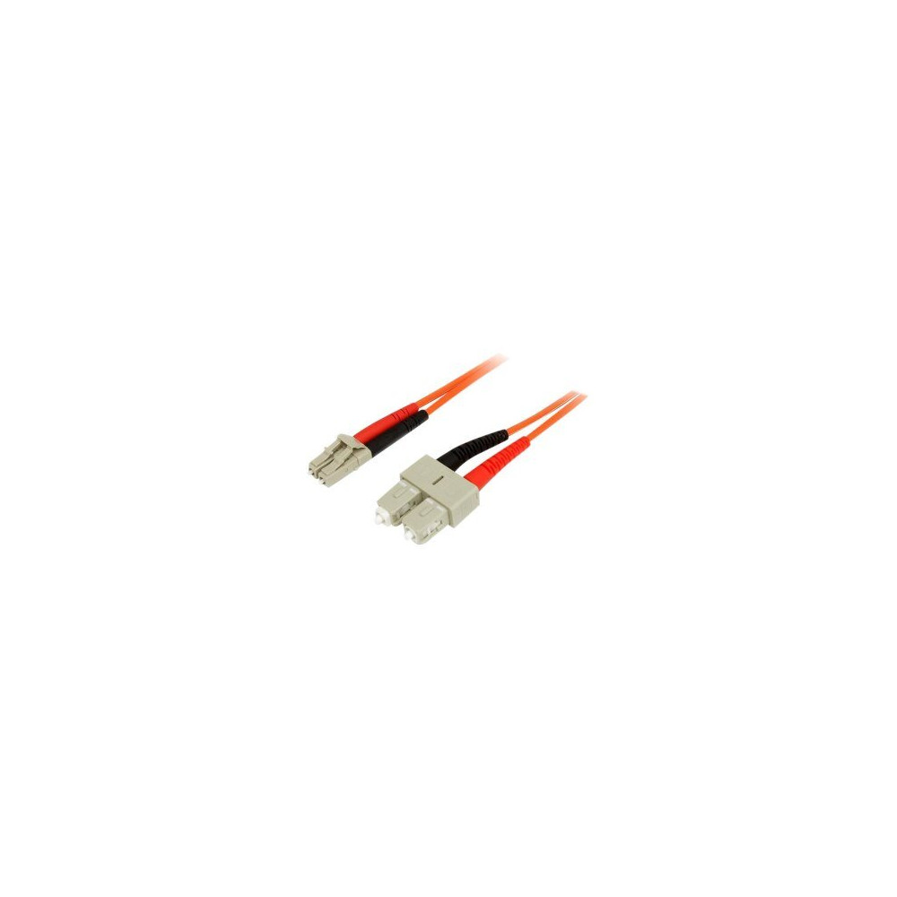 StarTech.com Cavo patch duplex in fibra multimodale 50/125 2 m LC - SC - 2 m - OM2 - LC - SC - Maschio/Maschio - Arancione