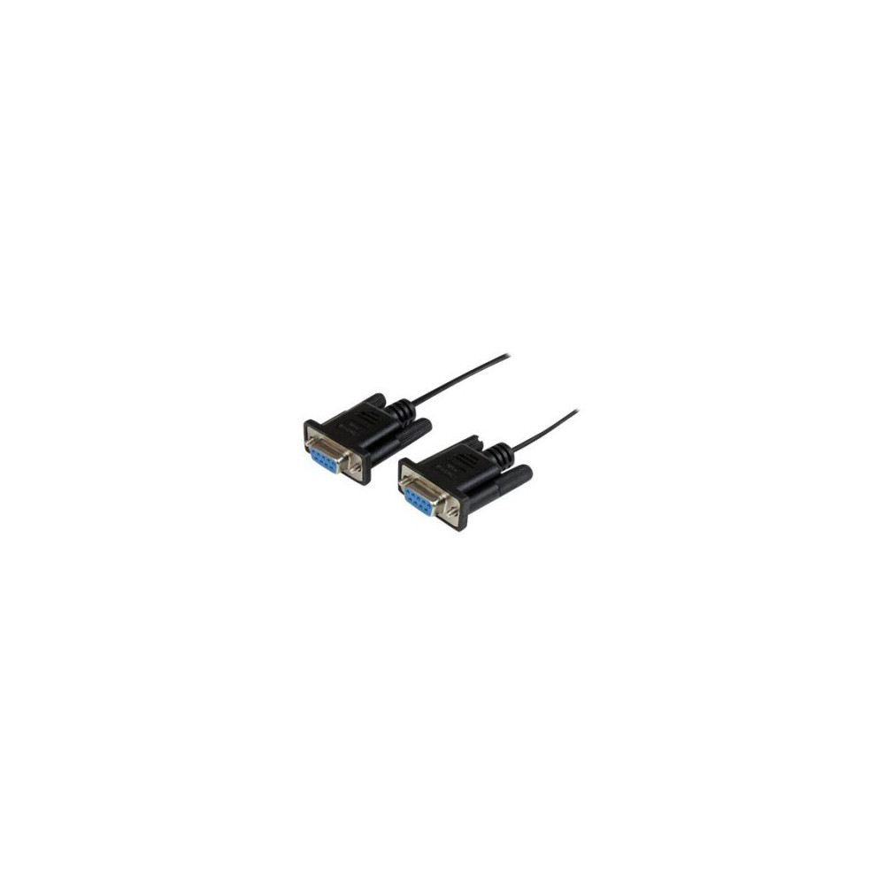 StarTech.com Cavo Seriale RS232 / DB9 Null Modem da 1m - nero Femmina/Femmina - Nero - 1 m - DB-9 - DB-9 - Femmina - Femmina