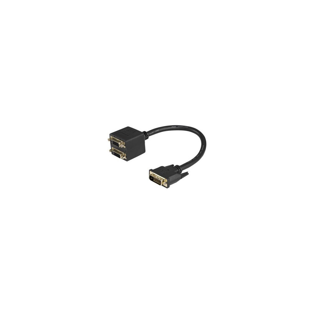 StarTech.com Cavo splitter video digitiale DVI-D a 2 DVI-D da 30 cm - M/F - 0,3 m - DVI-D - 2 x DVI-D - Maschio - Femmina - Nero