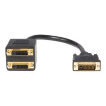 StarTech.com Cavo splitter video digitiale DVI-D a 2 DVI-D da 30 cm - M/F - 0,3 m - DVI-D - 2 x DVI-D - Maschio - Femmina - Nero