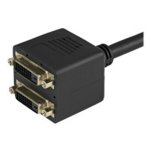 StarTech.com Cavo splitter video digitiale DVI-D a 2 DVI-D da 30 cm - M/F - 0,3 m - DVI-D - 2 x DVI-D - Maschio - Femmina - Nero