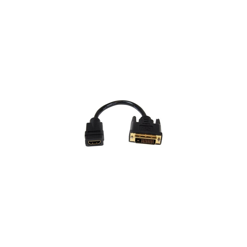 StarTech.com Adattatore cavo video HDMI a DVI-D da 20 cm - HDMI femmina a DVI maschio - 0,203 m - HDMI tipo A (Standard) - DVI-D