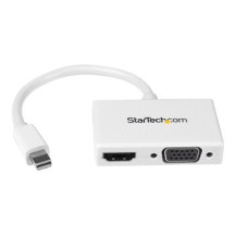 StarTech.com Adattatore Mini DisplayPort a HDMI e VGA - Convertitore audio/video da viaggio mDP 2 in 1 - 1920x1200 / 1080p - bia