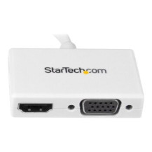 StarTech.com Adattatore Mini DisplayPort a HDMI e VGA - Convertitore audio/video da viaggio mDP 2 in 1 - 1920x1200 / 1080p - bia