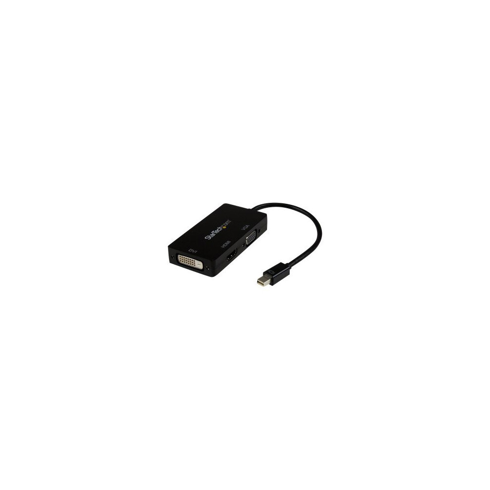 StarTech.com Adattatore Mini DisplayPort da viaggio VGA/DVI/HDMI - Convertitore mDP 3 in 1 - 0,15 m - Mini DisplayPort - DVI-D +