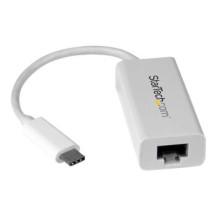 StarTech.com Adattatore di rete USB-C a RJ45 Gigabit Ethernet - USB 3.1 Gen 1 - (5 Gbps) - Bianco - Cablato - USB tipo-C - Ether