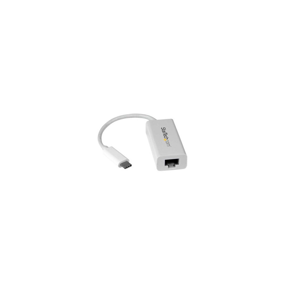 StarTech.com Adattatore di rete USB-C a RJ45 Gigabit Ethernet - USB 3.1 Gen 1 - (5 Gbps) - Bianco - Cablato - USB tipo-C - Ether