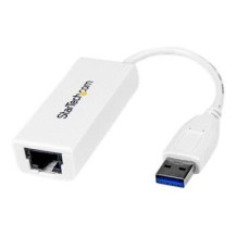 StarTech.com Adattatore di rete NIC USB 3.0 a Ethernet Gigabit - Bianco - Cablato - USB - Ethernet - 5000 Mbit/s - Bianco