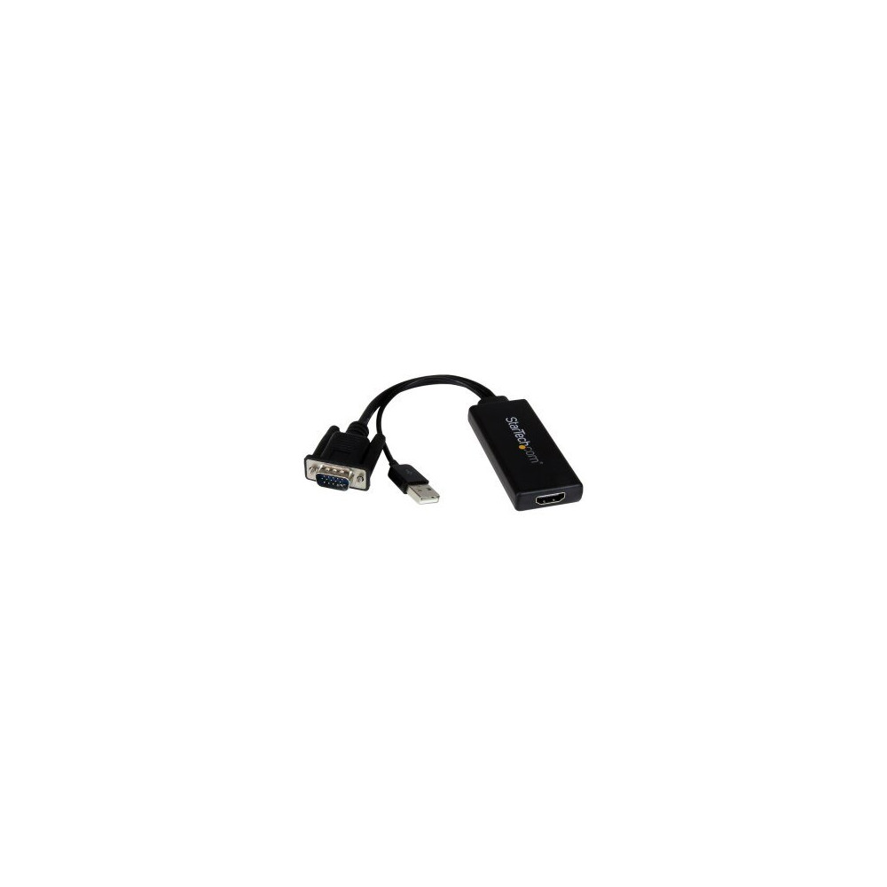 StarTech.com Adattatore Convertitore VGA a HDMI con Audio via USB - Cavo Convertitore Portatile VGA a HDMI - 1080p - 1920 x 1080