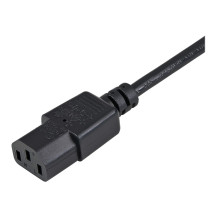 StarTech.com 1 m cavo elettrico di prolungamento, C14 a C13, 10A 125V, 18AWG, cavo elettrico di prolungamento per computer, IEC-