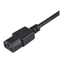 StarTech.com 1 m cavo elettrico di prolungamento, C14 a C13, 10A 125V, 18AWG, cavo elettrico di prolungamento per computer, IEC-