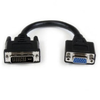 StarTech.com Adattatore cavo DVI a VGA da 20 cm - DVI-I maschio a VGA femmina - 0,203 m - DVI-I - VGA - Maschio - Femmina - Nich