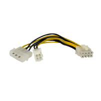 StarTech.com adattatore di rete a 15 cm da 4 pin a 8 pin EPS con LP4 - Bu/St - Adattatore di alimentazione presa/connessione - t