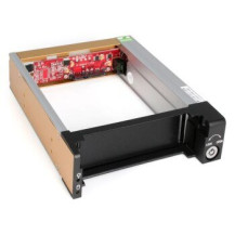 StarTech.com Cassetto rack portatile per disco rigido SATA da 5,25″ - robusto - in alluminio e di colore nero - 13,3 cm (5.25″)