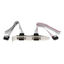 StarTech.com Staffa porta seriale DB9 16″ a 2 porte a header a 10 pin - 2 x DB-9 - 2 x IDC - Argento - Bianco