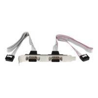 StarTech.com Staffa porta seriale DB9 16″ a 2 porte a header a 10 pin - 2 x DB-9 - 2 x IDC - Argento - Bianco