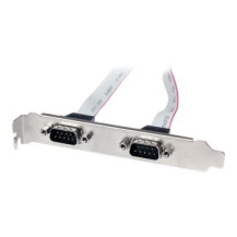 StarTech.com Staffa porta seriale DB9 16″ a 2 porte a header a 10 pin - 2 x DB-9 - 2 x IDC - Argento - Bianco