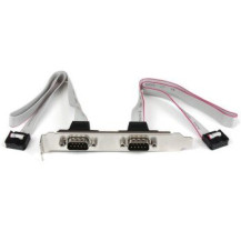 StarTech.com Staffa porta seriale DB9 16″ a 2 porte a header a 10 pin - 2 x DB-9 - 2 x IDC - Argento - Bianco