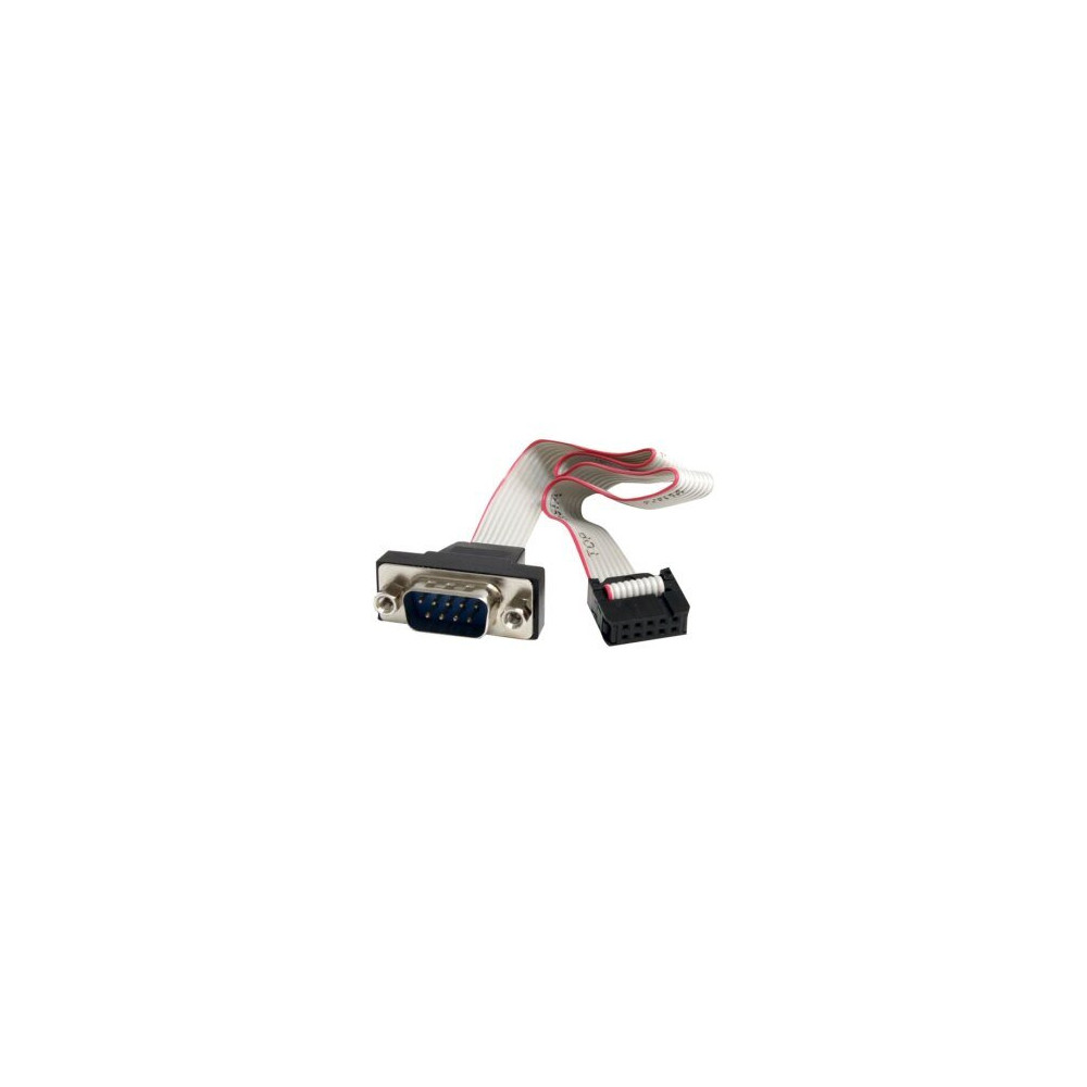 StarTech.com Cavo per montaggio a pannello seriale maschio 9 pin a collettore scheda madre 10 pin da 40 cm ca. - Grigio - 0,4064