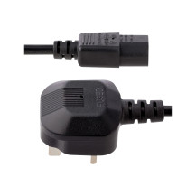 StarTech.com 3 m cavo elettrico per computer GB, 18AWG, BS 1363 su C13, 10A 250V, cavo di sostituzione AC nero, cavo per apparec