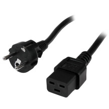 StarTech.com 2 m Cavo elettrico per computer, 16AWG, Schuko EU su C19, 16A 250V, cavo di sostituzione AC, cavo elettrico per sta