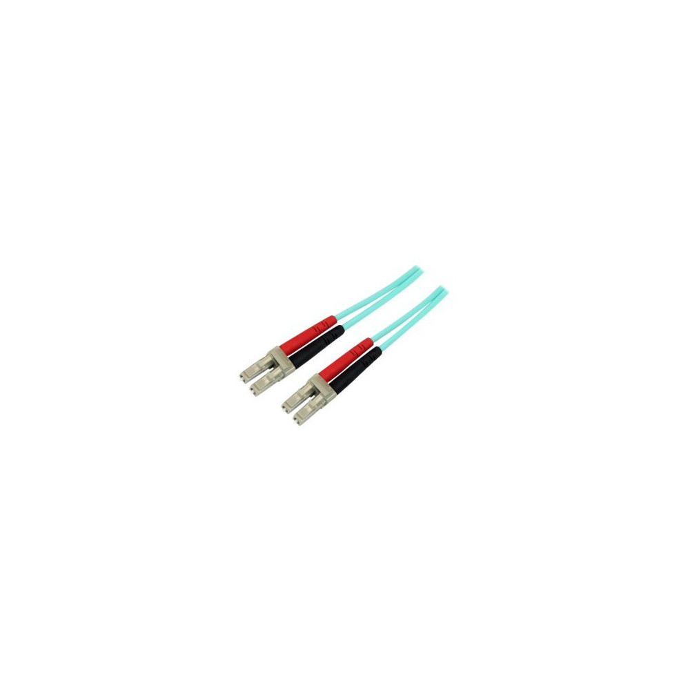 StarTech.com Cavo in Fibra Ottica Multimodale Duplex OM4 LC/LC - 100 Gb - 50/125 - LSZH - Turchese da 3m - 3 m - OM4 - LC - LC -