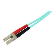 StarTech.com Cavo in Fibra Ottica Multimodale Duplex OM4 LC/LC - 100 Gb - 50/125 - LSZH - Turchese da 3m - 3 m - OM4 - LC - LC -