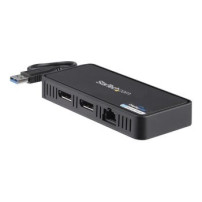 StarTech.com Mini Docking Station USB a Doppio DisplayPort per portatili - Dual 4K 60Hz - GbE - USB 3.0 - Cablato - USB 3.2 Gen