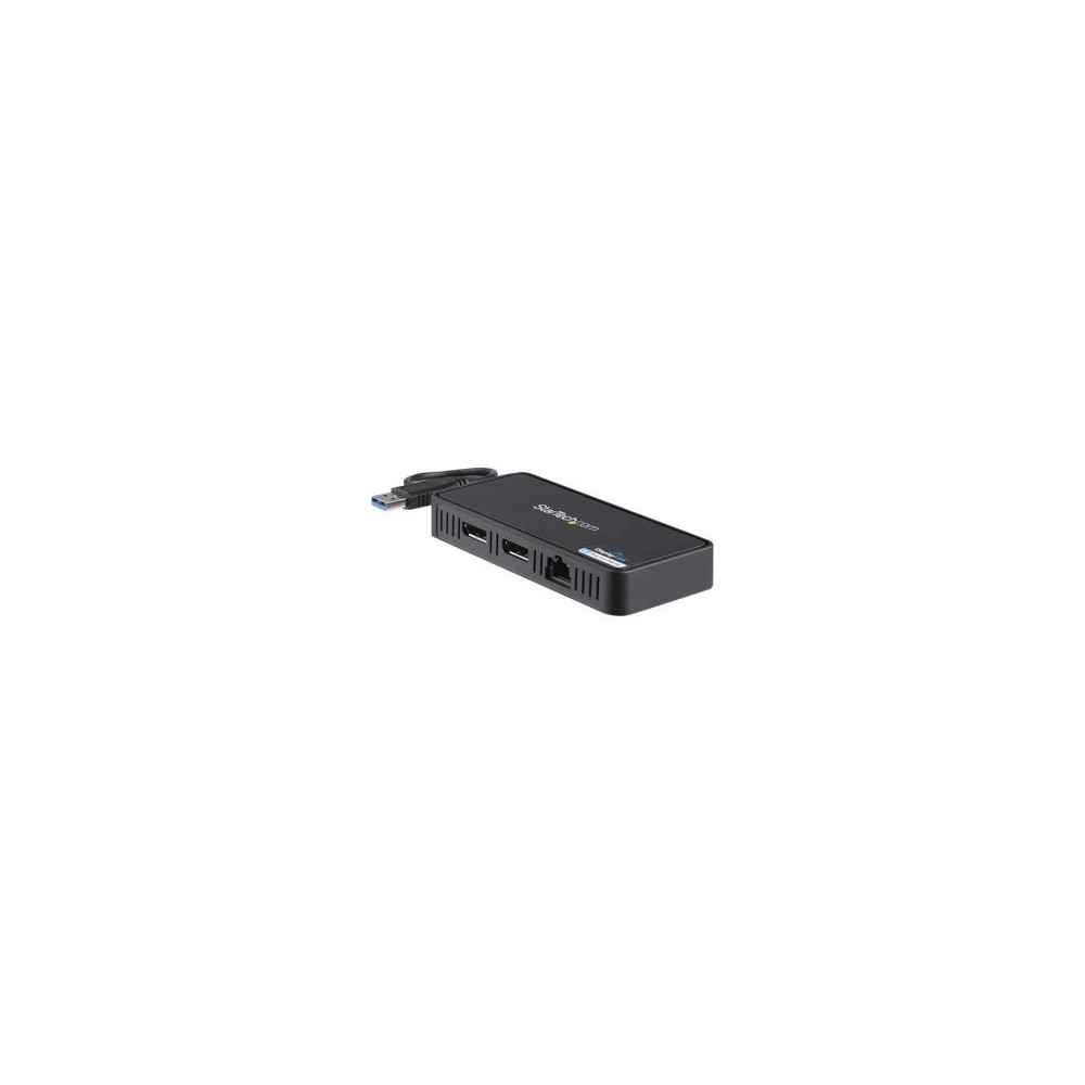 StarTech.com Mini Docking Station USB a Doppio DisplayPort per portatili - Dual 4K 60Hz - GbE - USB 3.0 - Cablato - USB 3.2 Gen