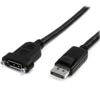 StarTech.com DPPNLFM3PW - 0,9 m - DisplayPort - DisplayPort - Maschio - Femmina - Nichel