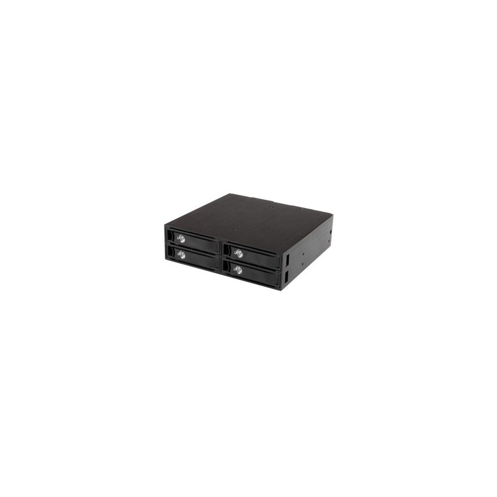 StarTech.com Backplane mobile per rack hot-swap 5,25″ a 4 alloggiamenti HDD SATA/SAS da 2,5″ - 6 Gbps