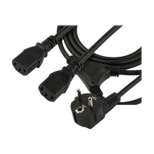 StarTech.com StarTech 2 m Computer Y alimentatore, 18AWG, EU Schuko su 2x C13, 10A 250V, sostituzione alimentatore AC Y splitter