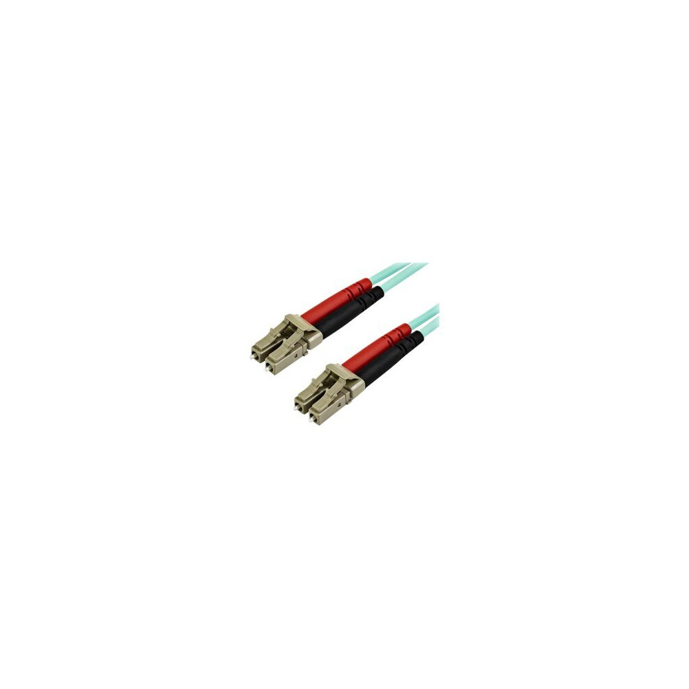 StarTech.com Cavo Fibra Ottica patch Multimodale LC a LC Duplex 50/125 OM4 - 10m - 10 m - LSZH - OM4 - LC - LC - Aqua