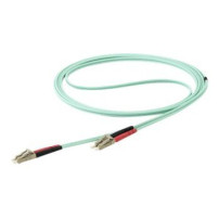 StarTech.com Cavo Fibra Ottica patch Multimodale LC a LC Duplex 50/125 OM4 - 10m - 10 m - LSZH - OM4 - LC - LC - Aqua