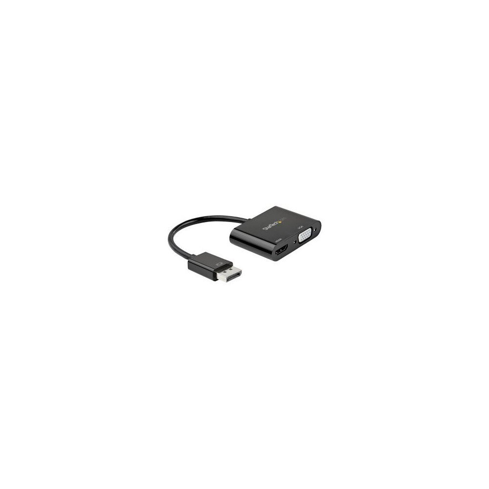 StarTech.com Adattatore DisplayPort a HDMI e VGA - 4K 60Hz - DisplayPort - HDMI + VGA (D-Sub) - Maschio - Femmina - Dritto - Dri